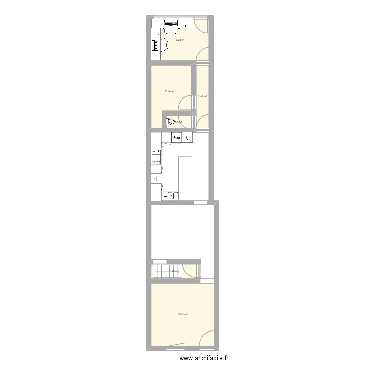 alan. Plan de 6 pièces et 36 m2