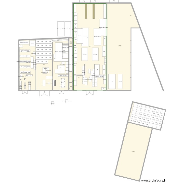 Forge OkEcurie2. Plan de 15 pièces et 1310 m2