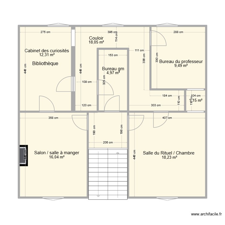 1er étage gm au centre v2. Plan de 0 pièce et 0 m2