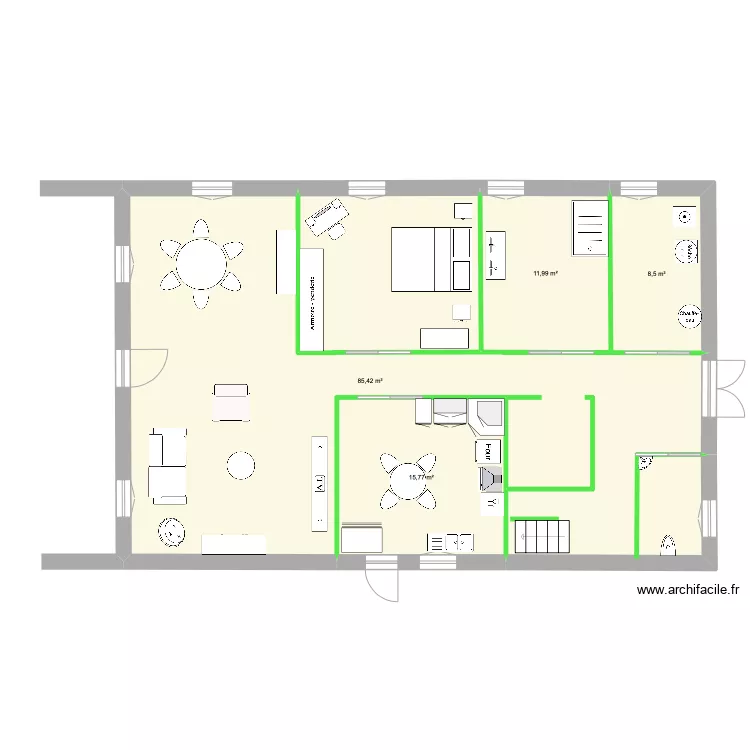 BEROY (Betbezer) RDCnouveau. Plan de 