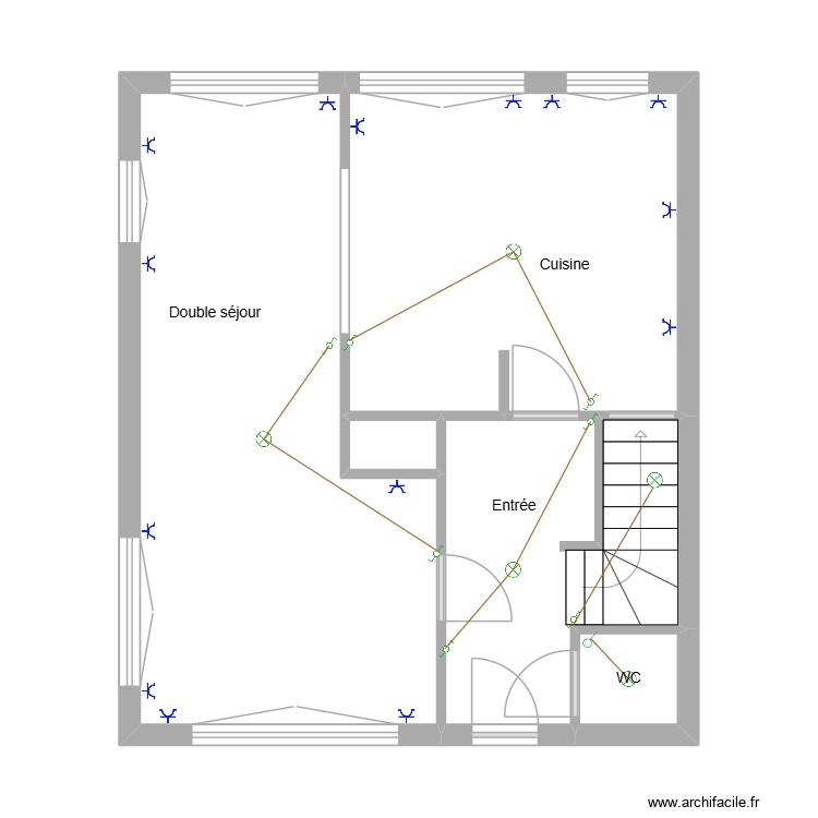 maison lecl. Plan de 11 pièces et 95 m2