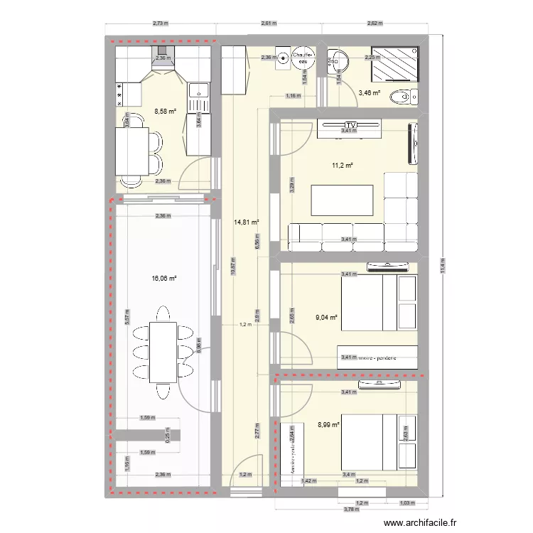 BENI HAOUA. Plan de 7 et 69 m² BENI HAOUA. Plan de 7 et 69 m²
