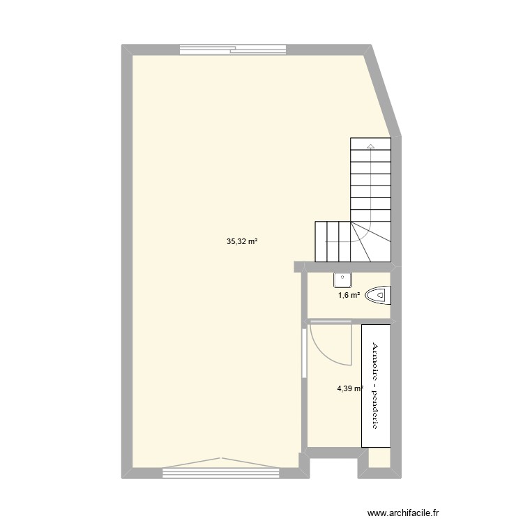 Plan Rez de chaus&eacute;e Quenast. Plan de 0 pièce et 0 m2