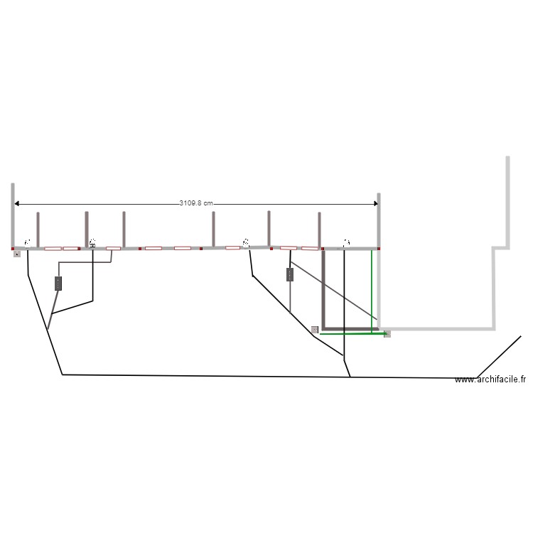 Salle Polyvalente plan Canalisations Evacuations Eau Elec Télephone 2025. Plan de 0 pièce et 0 m2