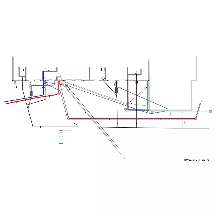 Salle Polyvalente plan Canalisations Evacuations Eau Elec T&eacute;lephone 2025. Plan de 