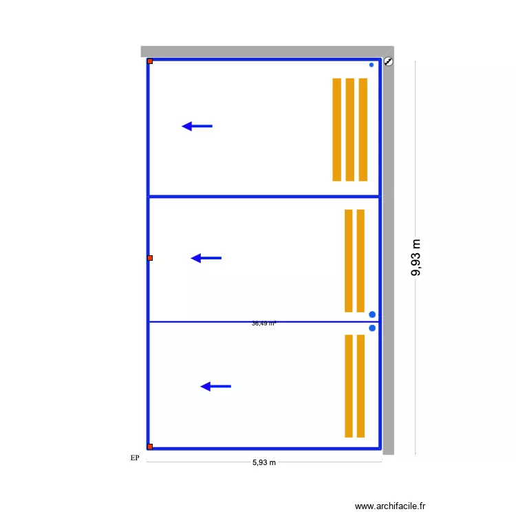 Renato Bloom. Plan de 2  et 56 m²