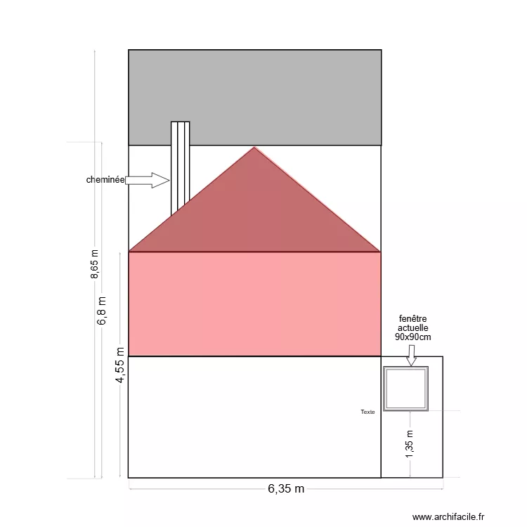 façade arrière avant. Plan de façade arrière avant. Plan de