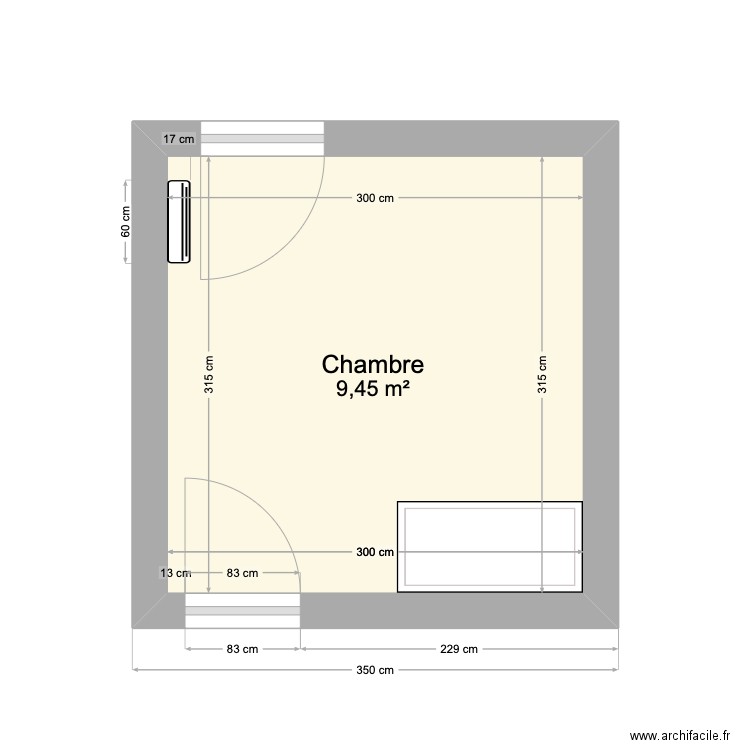 Chambre. Plan de 0 pièce et 0 m2