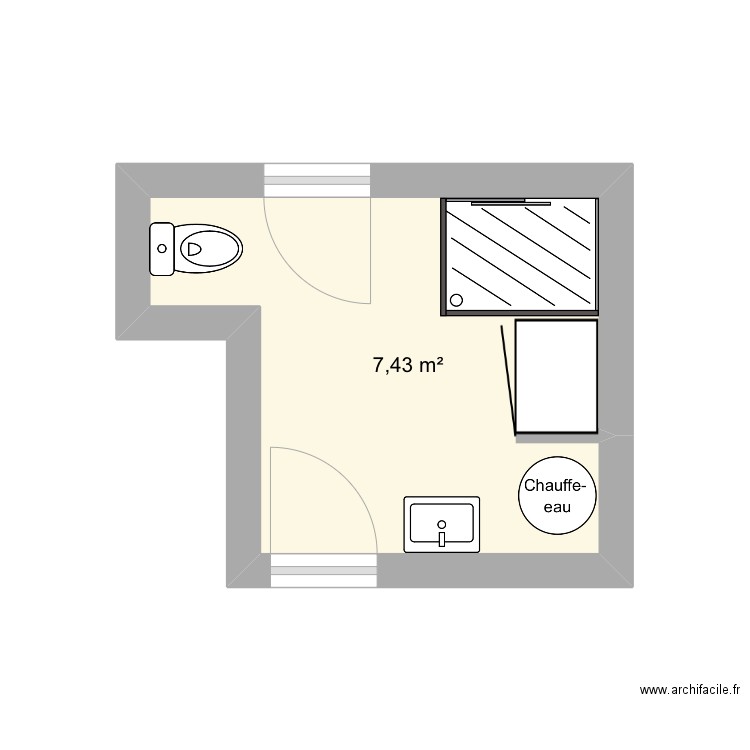 Salle de bain new. Plan de 0 pièce et 0 m2