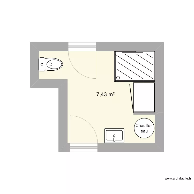 Salle de bain new. Plan de 