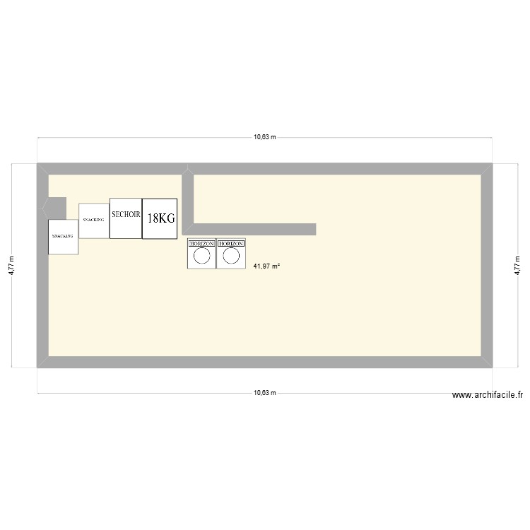 nice ariane mesure erronné. Plan de 1 pièce et 42 m2
