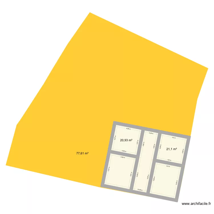 Étage la cure. Plan de 6 et 239 m² Étage la cure. Plan de 6 et 239 m²