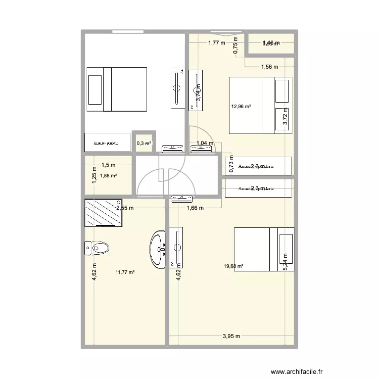 Plan maison &eacute;tage. Plan de 0 pièce et 0 m2
