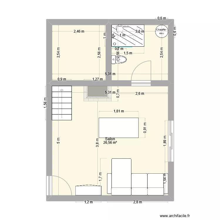 VAD MAIGA. Plan de 2  et 39 m²