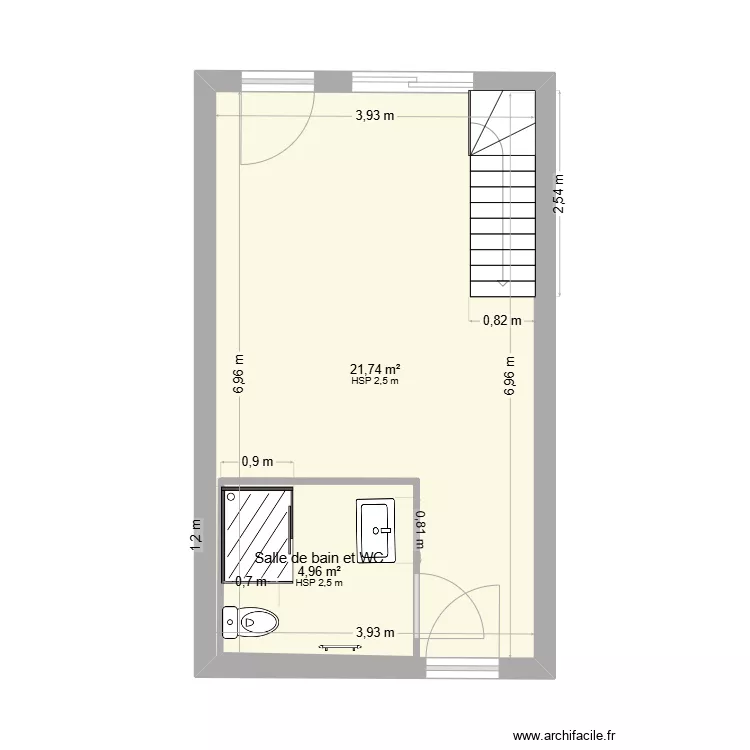 studio rbnb. Plan de 