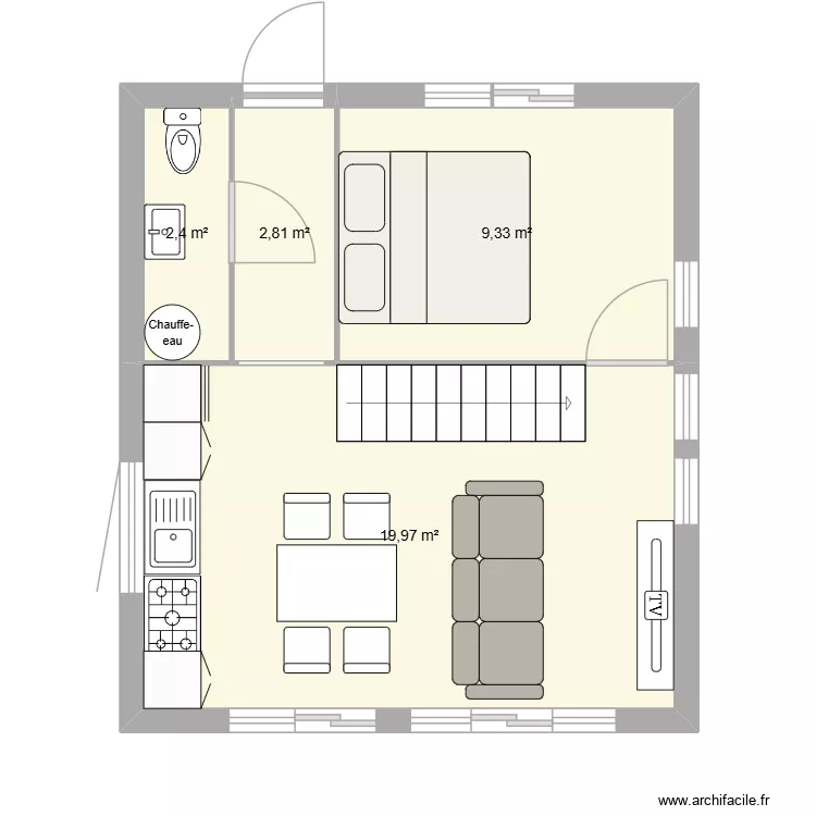 KAYA. Plan de 4 Pièces et 35 m² KAYA. Plan de 4 Pièces et 35 m²