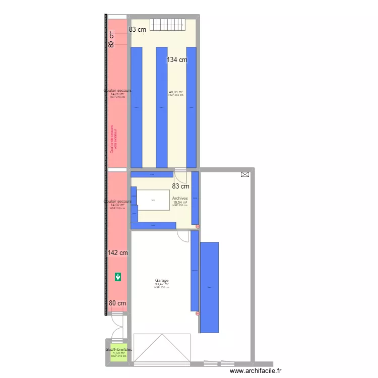 JACTAL SOUS SOL SURFACE 2024. Plan de 