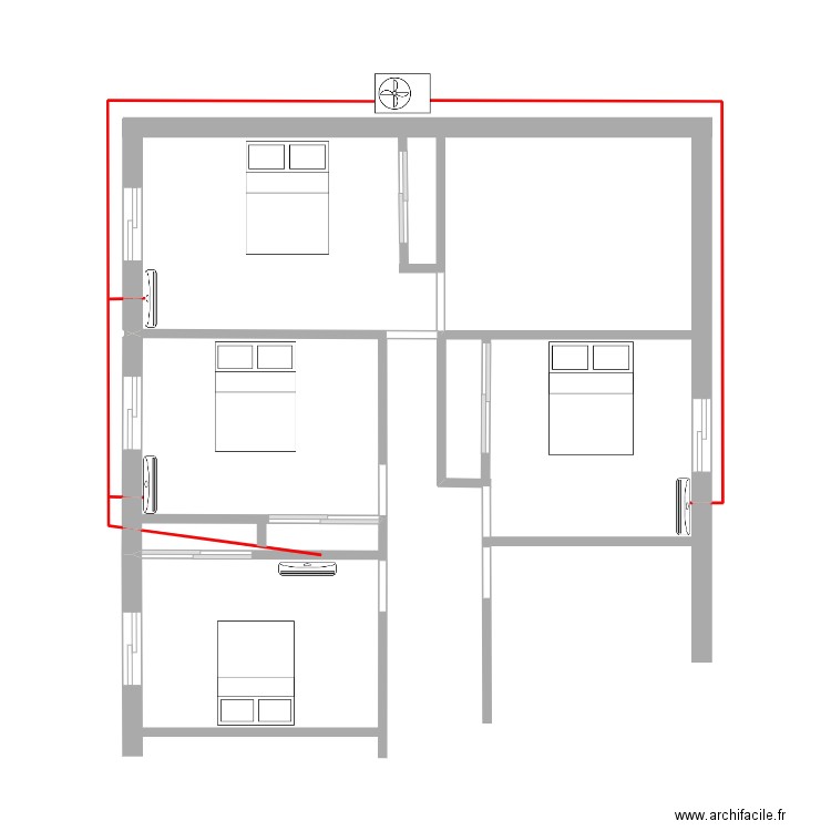 chambres. Plan de 0 pièce et 0 m2