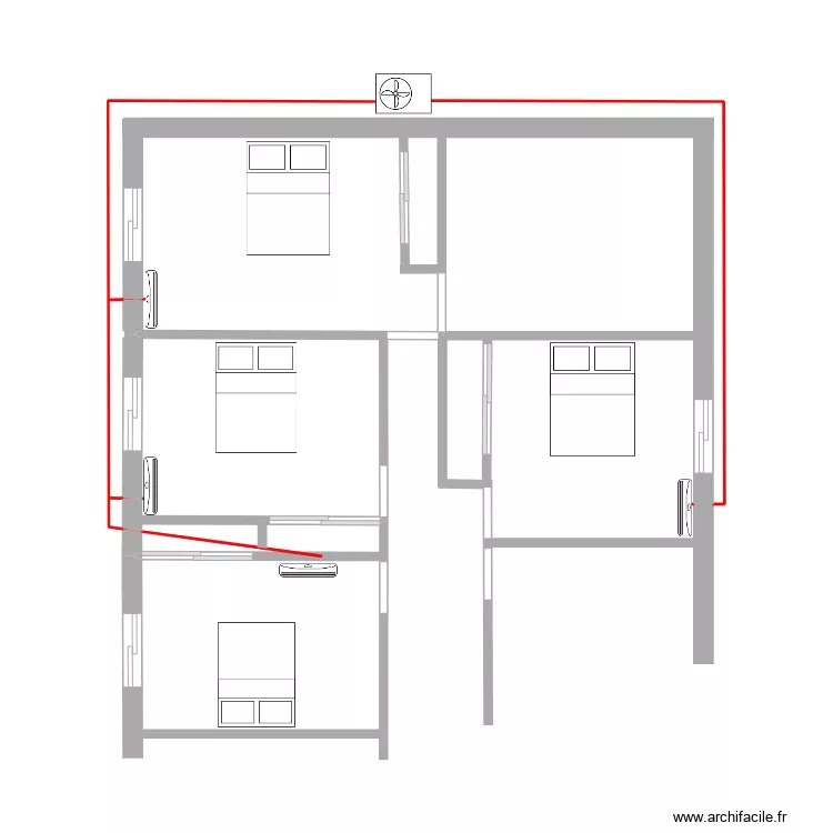 chambres. Plan de chambres. Plan de