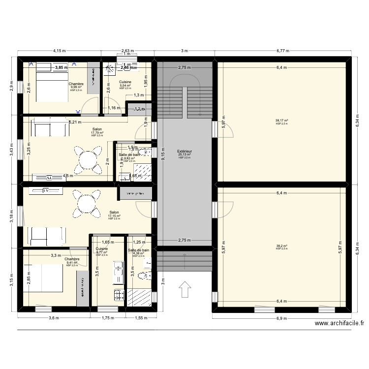 Immeuble SEYO 2. Plan de 11 pièces et 175 m2