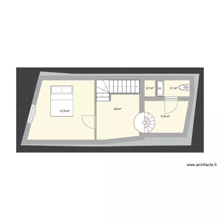 Maison Le Castellet. Plan de 5 pièces et 31 m²