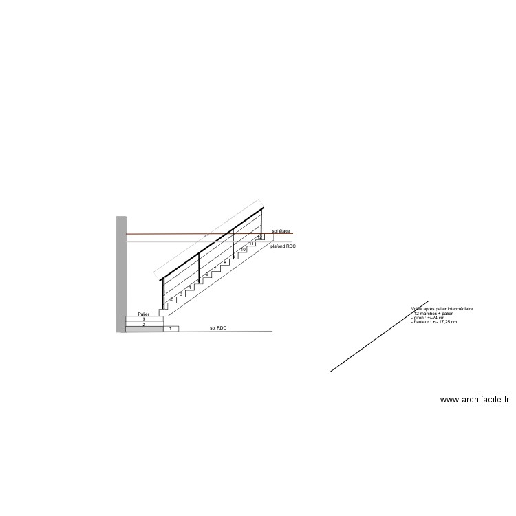 4/12/2025 V2 escalier garde-corps horizontal. Plan de 0 pièce et 0 m2
