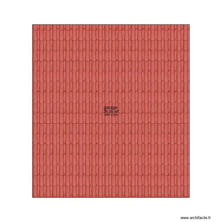 garage. Plan de 1  et 36 m²