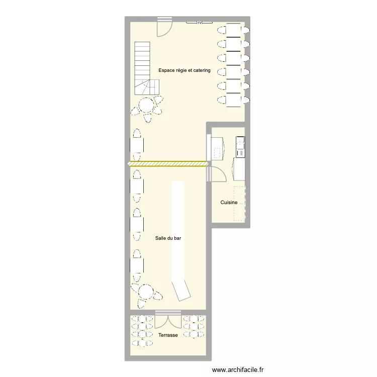 1XXXXXXXX. Plan de 4 pièces et 90 m²