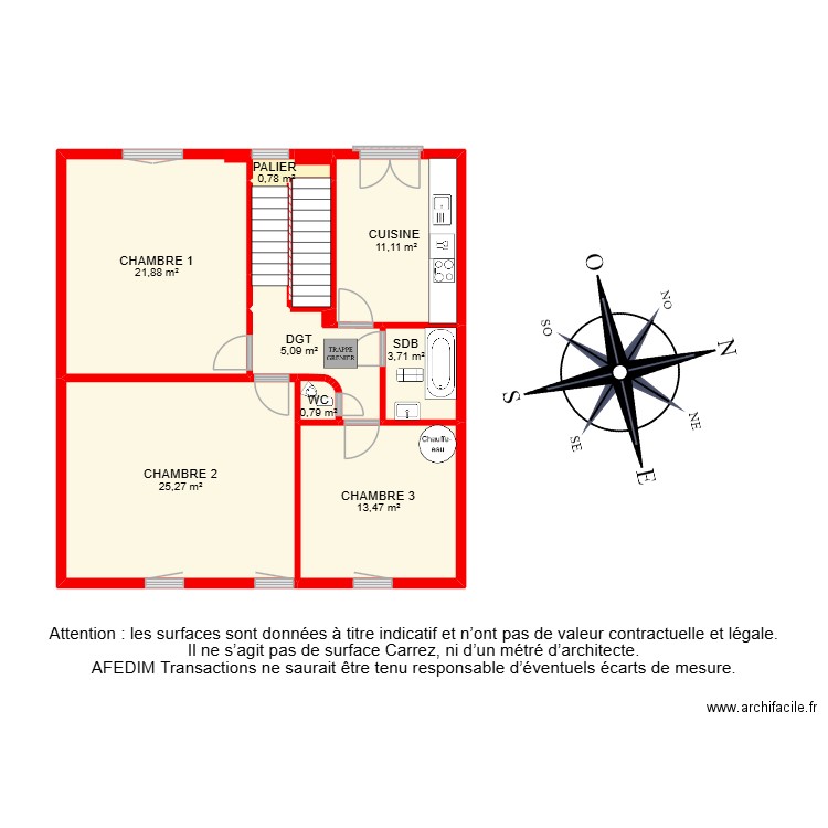 BI 30259. Plan de 23 pièces et 257 m2