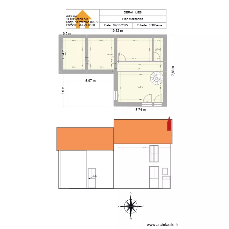 Maison_Sacy_Mezzanine_2. Plan de 3 et 53 m² Maison_Sacy_Mezzanine_2. Plan de 3 et 53 m²