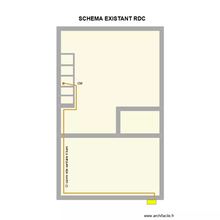 1  TERR. Plan de 8  et 64 m²