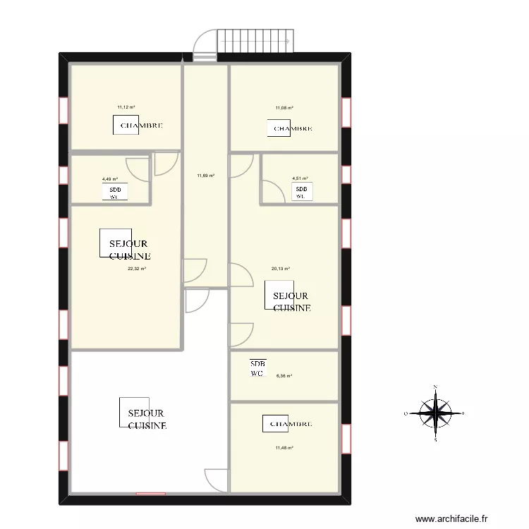 bottai 4. Plan de 9 et 103 m² bottai 4. Plan de 9 et 103 m²