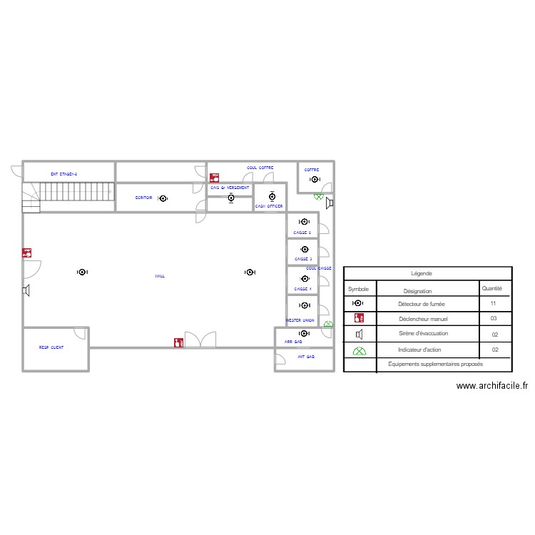 Plan akwa  rdc inc prop . Plan de 17 pièces et 121 m2