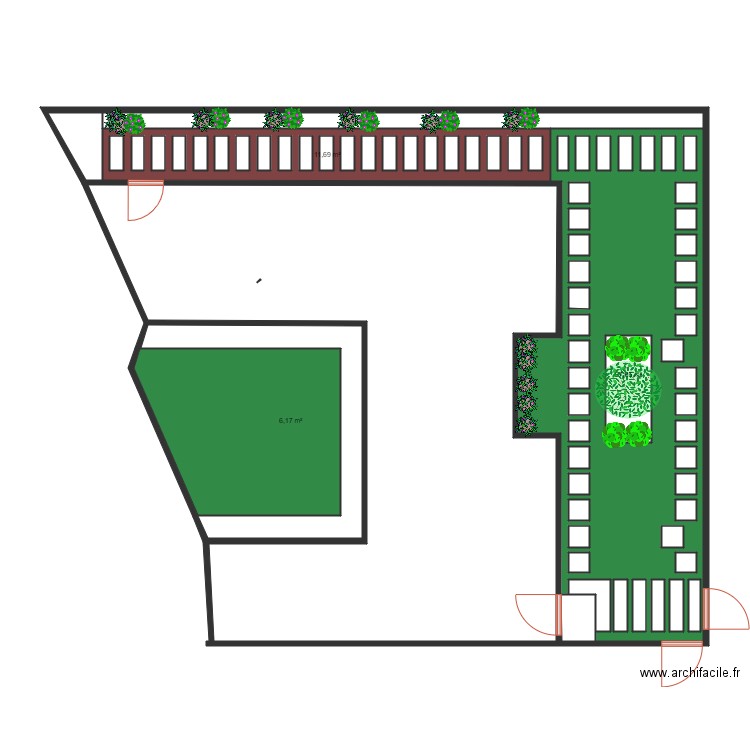 exterieur sonia. Plan de 73 pièces et 163 m2