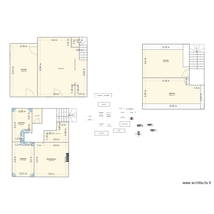 plan amenagement st laurent. Plan de 10 pièces et 112 m2