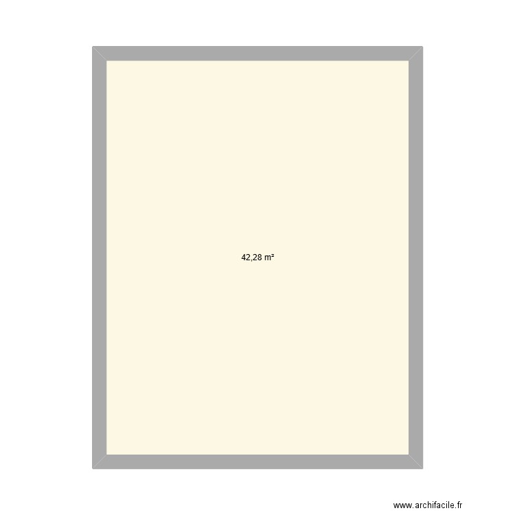 1er. Plan de 1 pièce et 42 m2