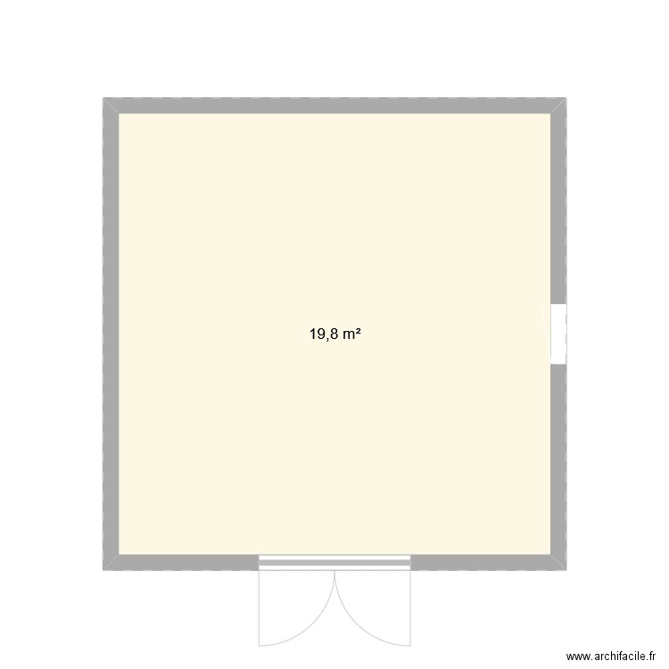 annexe. Plan de 1 pièce et 20 m2