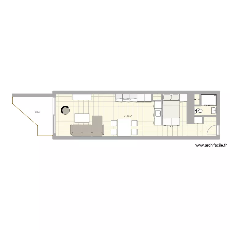 Monte Carlo Sun Projet I. Plan de 3  et 44 m²