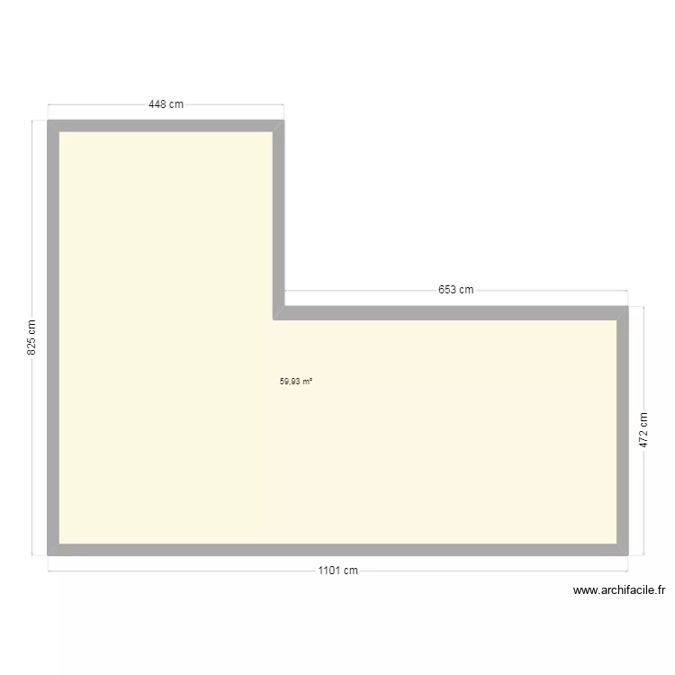Module 60m&sup2; toiture. Plan de 