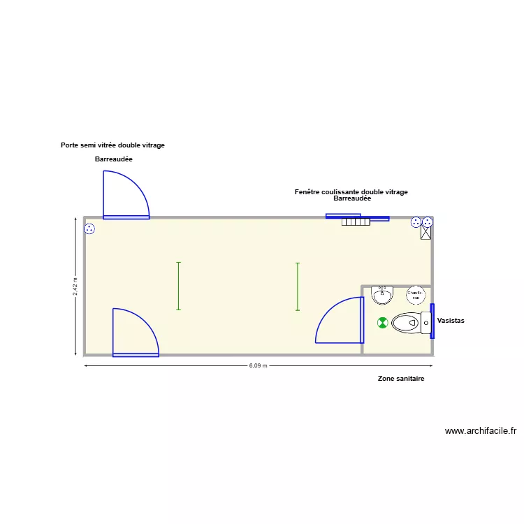 PLAN AS4 499 LOC. Plan de 2  et 14 m²
