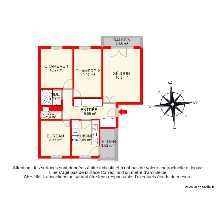 BI 27643. Plan de 11 pièces et 75 m2