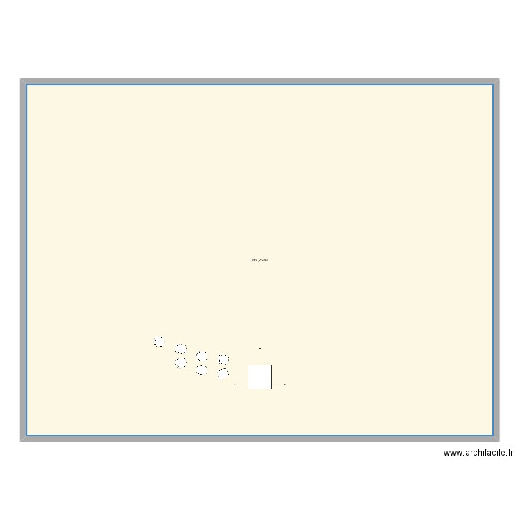 stud. Plan de 1 pièce et 289 m2