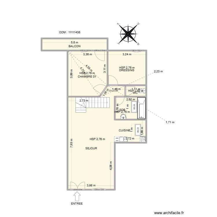 RDC ROUVIERE. Plan de 