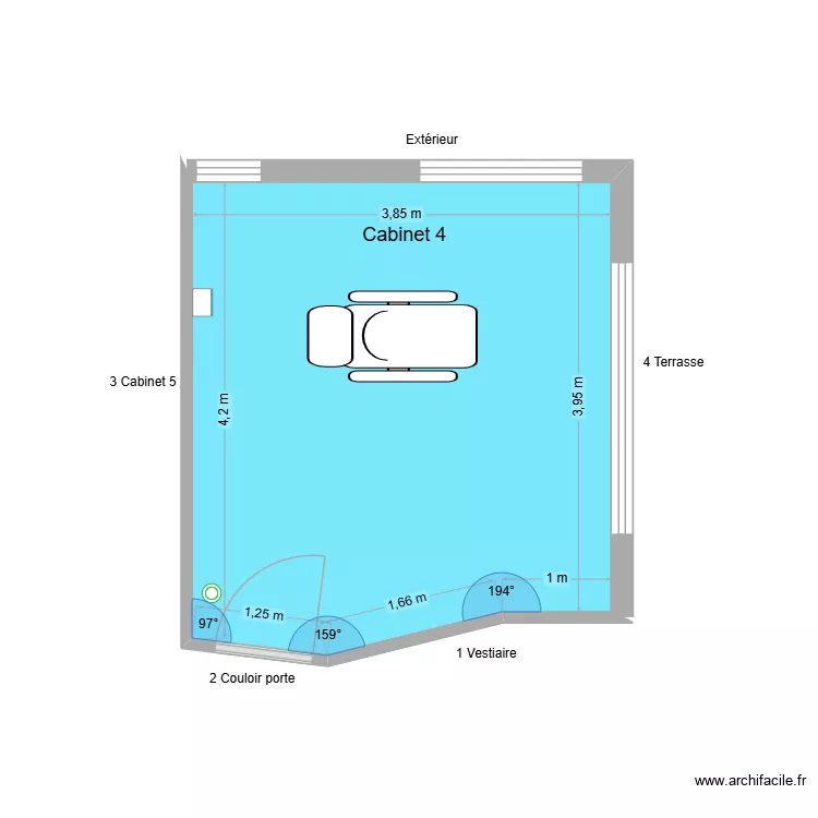 31139 Cabinet 4. Plan de 1 et 16 m² 31139 Cabinet 4. Plan de 1 et 16 m²