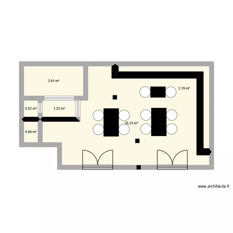 POLE MARKET. Plan de 6  et 34 m²