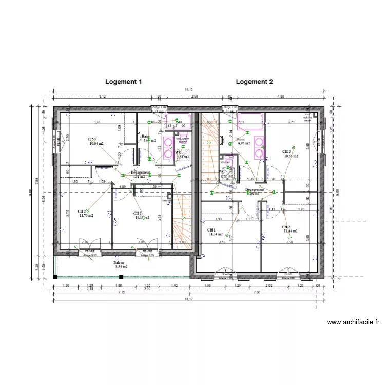 RDC MONTAUD. Plan de 