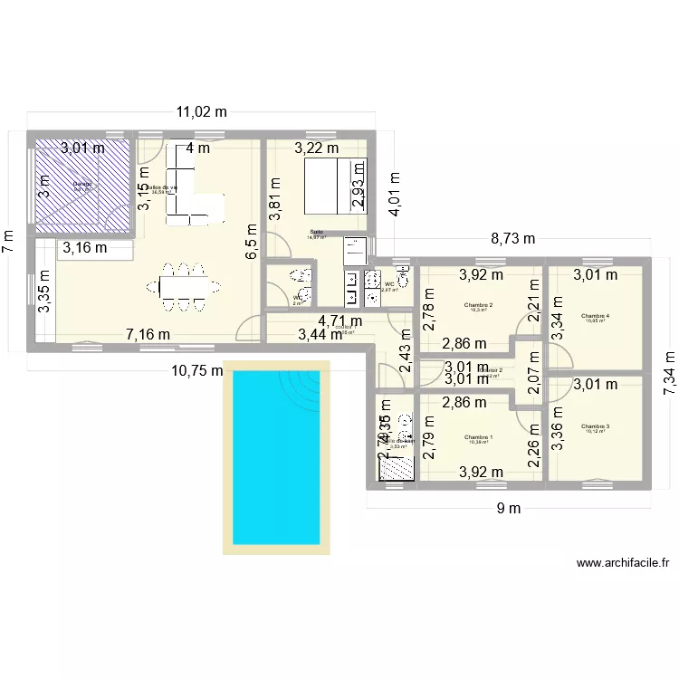 Maison aubignan 2. Plan de 12 et 119 m² Maison aubignan 2. Plan de 12 et 119 m²