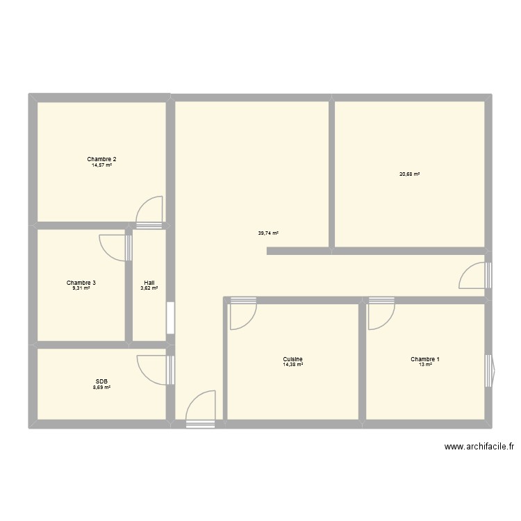 maison said. Plan de 8 pièces et 124 m2