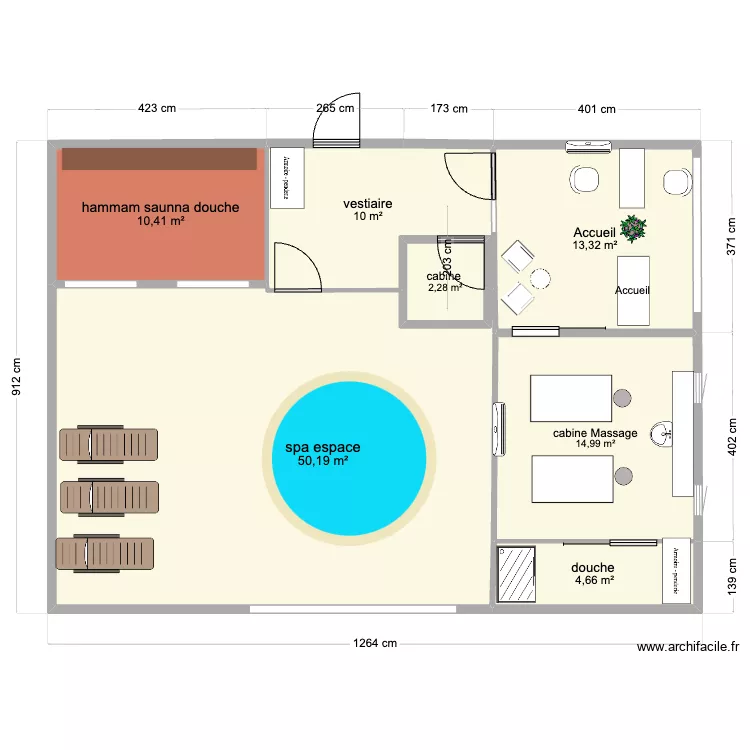 spa 105 M2 bis. Plan de spa 105 M2 bis. Plan de
