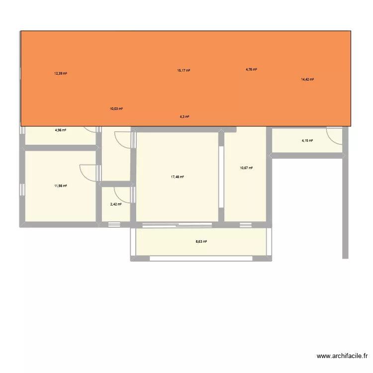 Ma maison 1. Plan de 13  et 121 m²